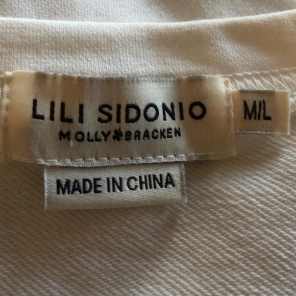 Molly Brachen casual motivational graphic white distressed sweatshirt medium - Picture 5 of 11